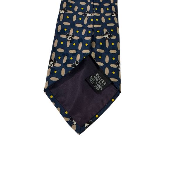 Vintage Disney Mickey Faces Cartoon Novelty Necktie 100% Silk - Picture 5 of 7